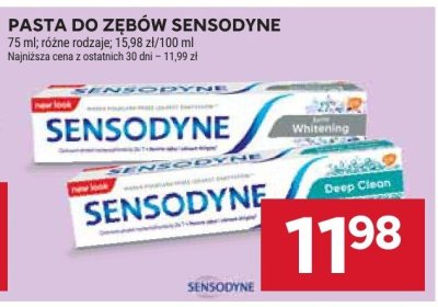 Pasta do zębów Sensodyne 75 ml, różne rodzaje; 15,98 zł/100 ml promocja w Stokrotka