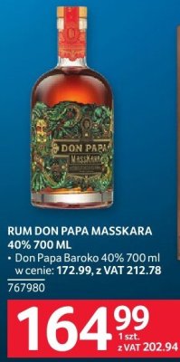 Rum Don Papa Masskara 40% 700 ML promocja w Selgros