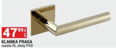 Klamka KLAMKA PRAGA rozeta fit, złoty PVD promocja w Merkury Market