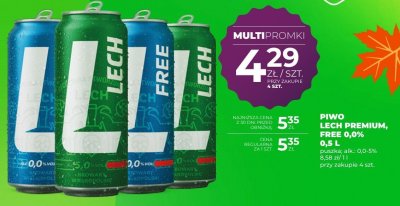 Piwo Lech Free 0,0% 0,5 L promocja w Duży Ben