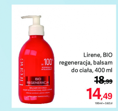 Balsam do cia艂a sk贸ra sucha Lirene bio regeneracja promocja