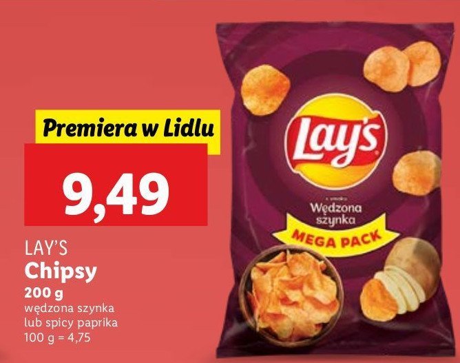 Chipsy wędona szynka Lay's promocja w Lidl
