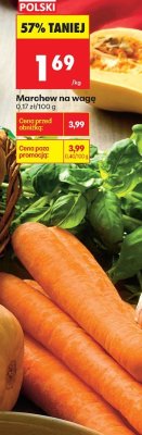 Marchew na wagę promocja w Biedronka