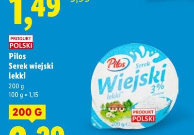 Serek wiejski lekki Pilos promocja w Lidl