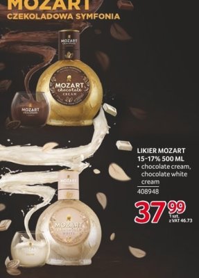 Likier Mozart 15-17% 500 ML chocolate cream, chocolate white cream promocja w Selgros