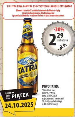 Piwo Tatra promocja
