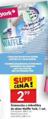 Ściereczka z mikrofibry do okien Waffle York promocja w Twój Market