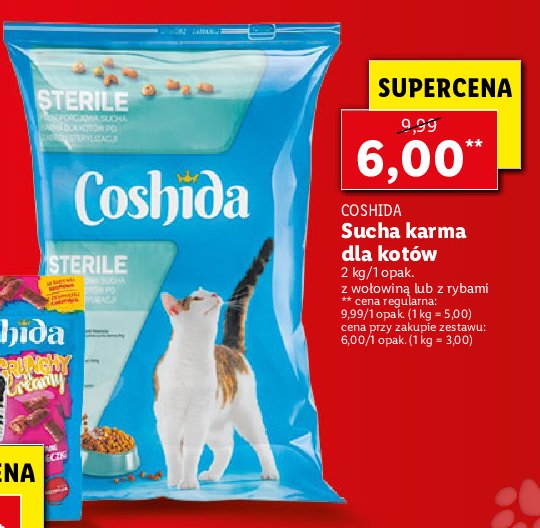 Karma dla kota sterile Coshida promocja