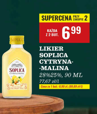 Likier Soplica Cytryna-Malina promocja w Biedronka