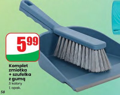 Komplet zmiotka + szufelka z gumą promocja w Dino