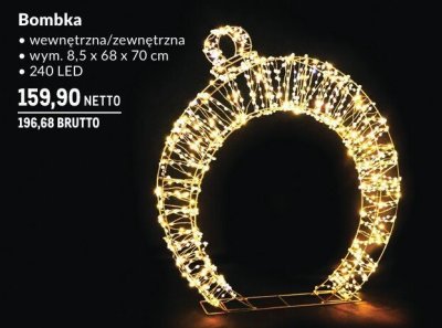 Bombka świetlna wewnętrzna/zewnętrzna wym. 8,5 x 68 x 70 cm, 240 LED promocja w Makro
