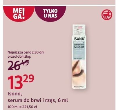 Serum Isana do brwi i rzęs, 6 ml promocja w Rossmann