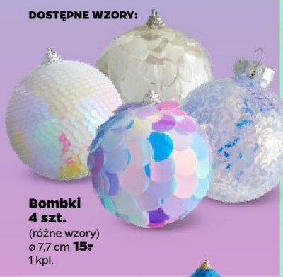 Bombki 4 szt., różne wzory promocja w Netto