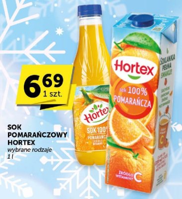 Sok pomarańczowy Hortex 100% promocja w Groszek