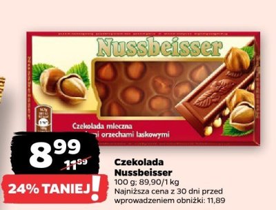 Czekolada Nussbeisser promocja w Netto