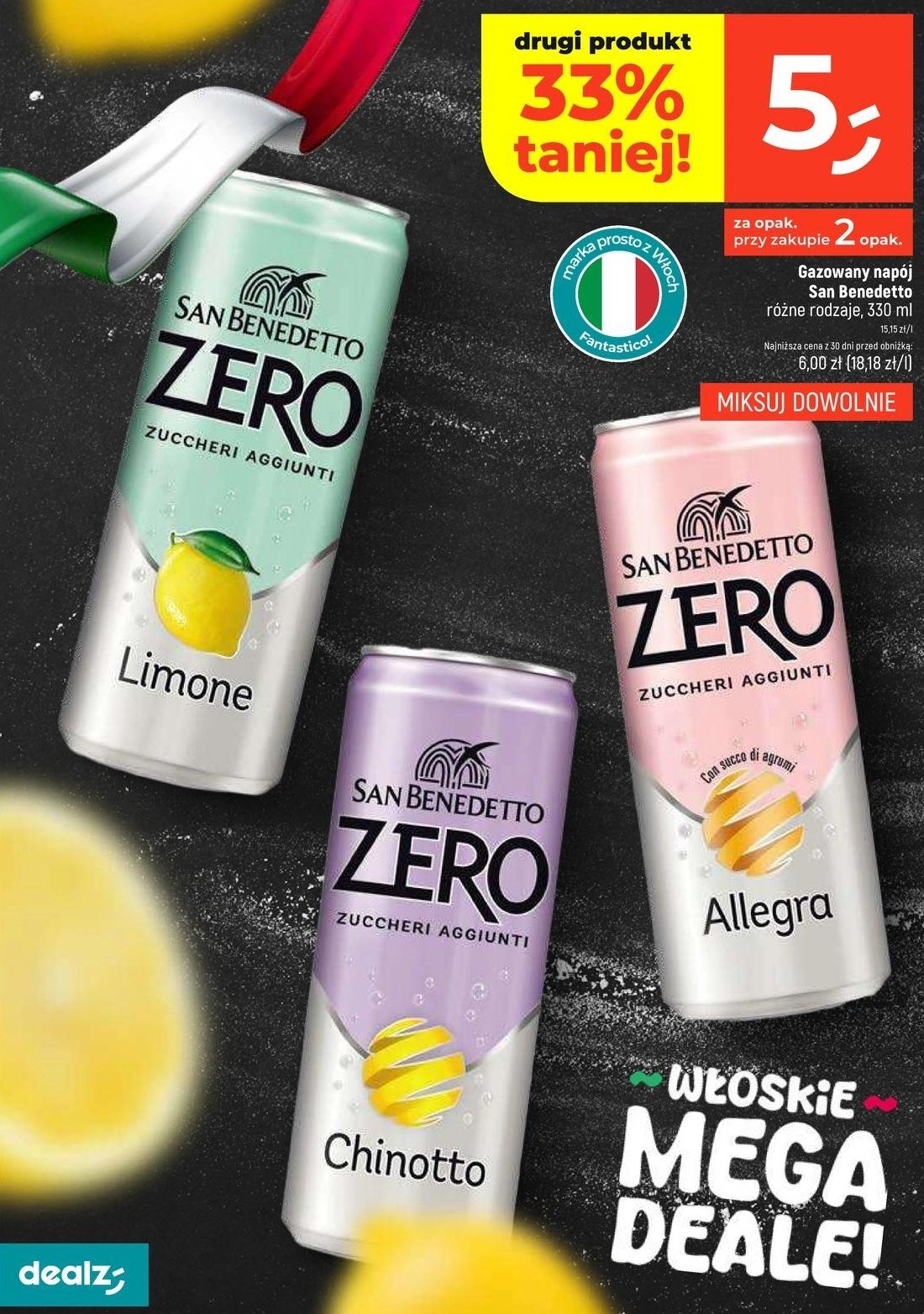 Napój limone San benedetto zero promocja