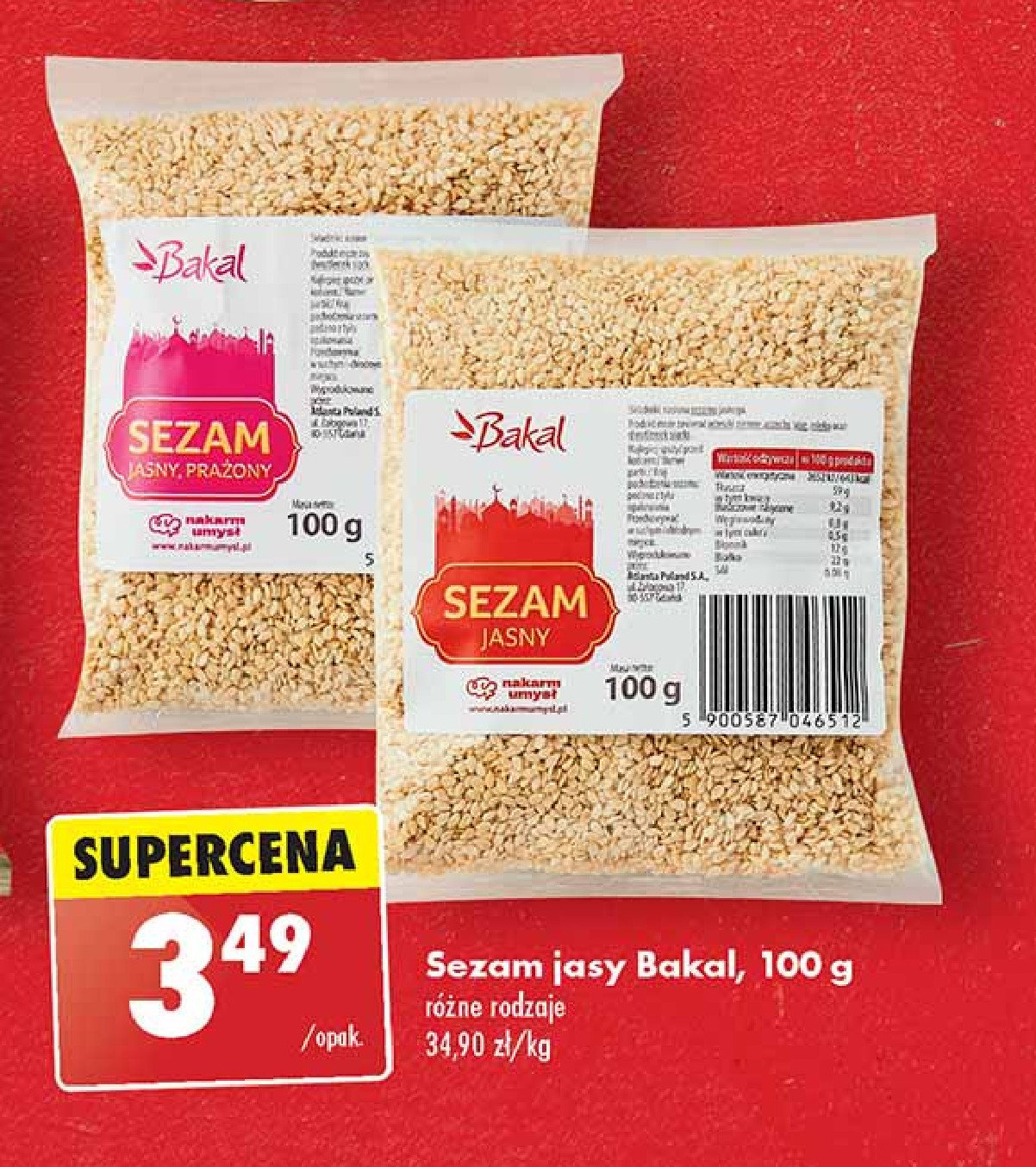 Sezam jasny prażony Bakal promocja