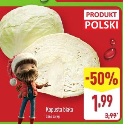 Kapusta biała promocja w Aldi