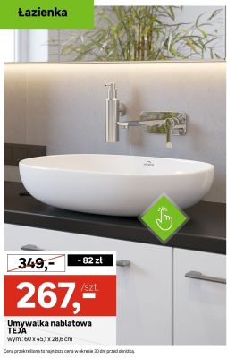 Umywalka nablatowa TEJA promocja w Leroy Merlin