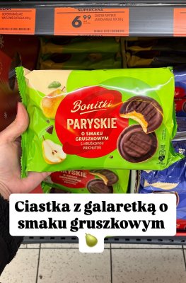 Ciastka Paryskie Bonitki o smaku gruszkowym promocja w Biedronka