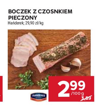 Boczek z czosnkiem pieczony Hańderek promocja