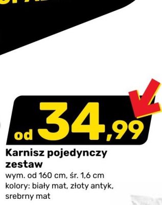 Karnisz pojedynczy zestaw promocja w Bricomarche