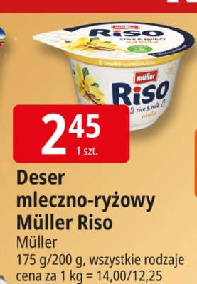 Deser mleczno-ryżowy Müller Riso Müller promocja w Leclerc
