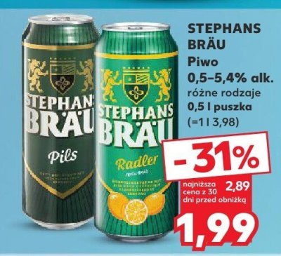 Piwo 0,5-5,4% alk. różne rodzaje 0,5 l promocja w Kaufland
