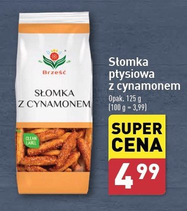 Słomka ptysiowa z cynamonem Brześć promocja w Aldi