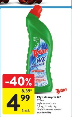 P艂yn do mycia wc Tytan max promocja w Intermarche