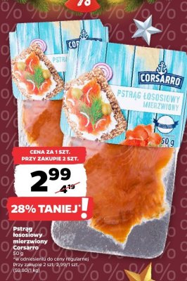 Pstrąg łososiowy mierzwiony  promocja w Netto