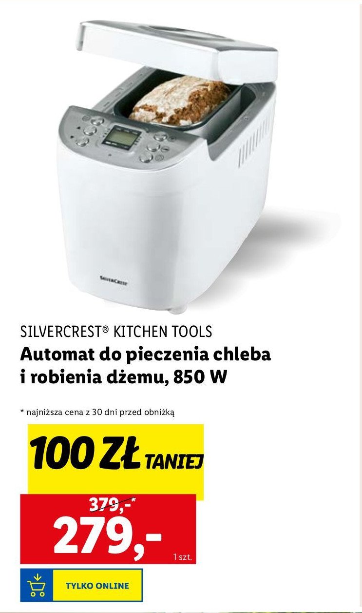 Automat do pieczenia chleba 850 w Silvercrest promocja