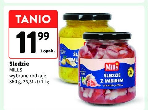 Śledzie w musztardzie Mills promocja