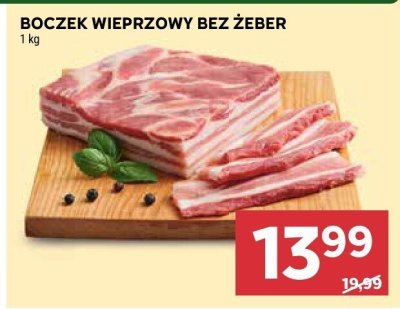 Boczek wieprzowy bez żeber 1kg promocja w Stokrotka