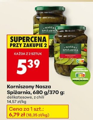 Korniszony Nasza Spiżarnia: delikatesowe promocja w Biedronka