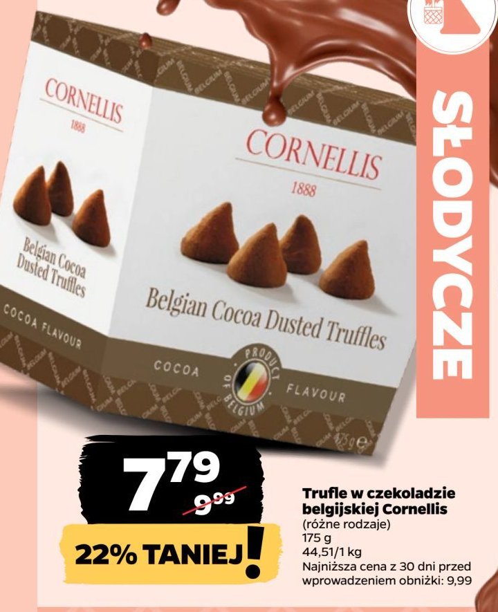 Belgijskie trufle kakaowe Cornellis promocja