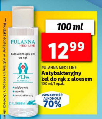 Antybakteryjny żel do rąk z aloesem Pulanna medi line promocja
