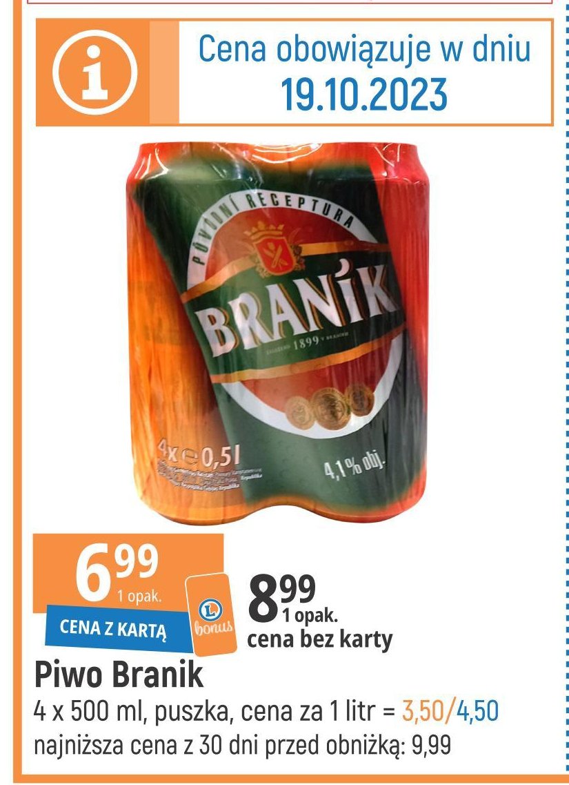 Piwo Branik promocja