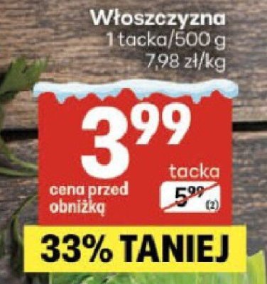 Włoszczyzna 1 tacka/500g promocja w Delikatesy Centrum