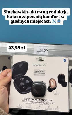 Słuchawki z redukcją szumu True Wireless SL-400 promocja w Action