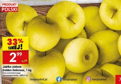Jabłko zielone Golden Delicious promocja w Twój Market