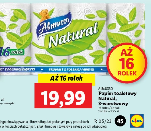 Papier toaletowy natural Almusso promocja