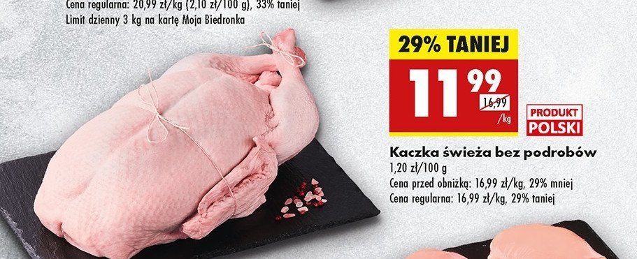 Kaczka świeża bez podróbów polska promocja w Biedronka