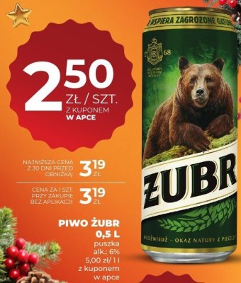 Piwo Żubr 0,5 L promocja w Duży Ben