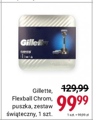 Zestaw w puszce flexball chrom: maszynka do golenia + wkłady Gillette zestaw promocja