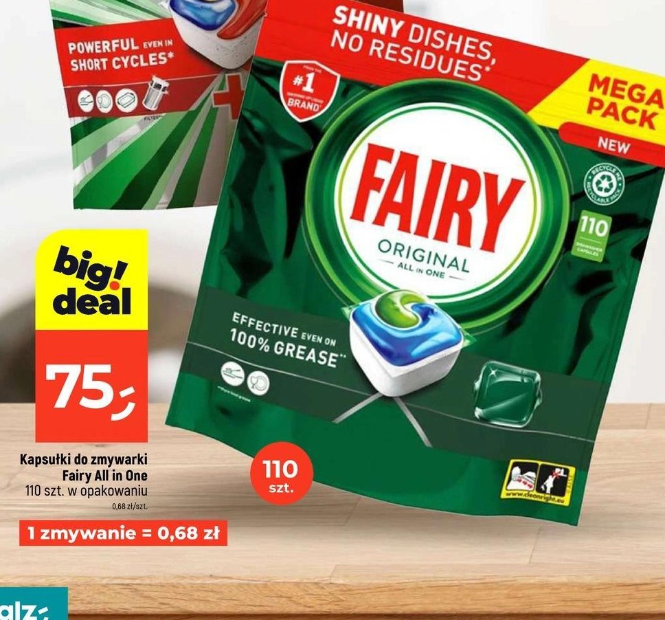 Kapsułki do zmywarki regular Fairy all in 1 promocja w Dealz