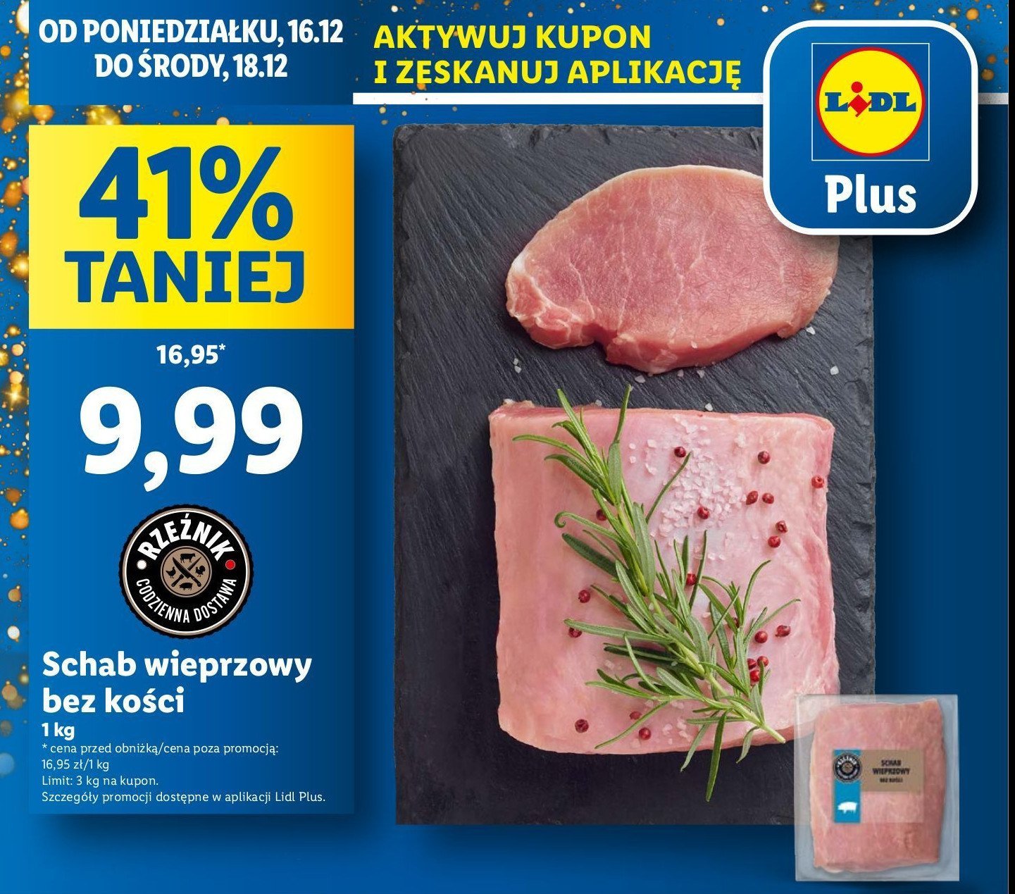 Schab wieprzowy bez kości Rzeźnik codzienna dostawa promocja w Lidl