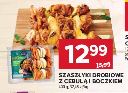 Szaszłyki drobiowe z cebulą i boczkiem promocja