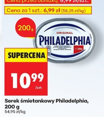 Serek śmietankowy Philadelphia, 200 g promocja w Biedronka