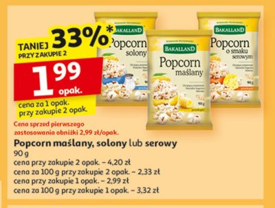 Popcorn serowy Bakalland promocja